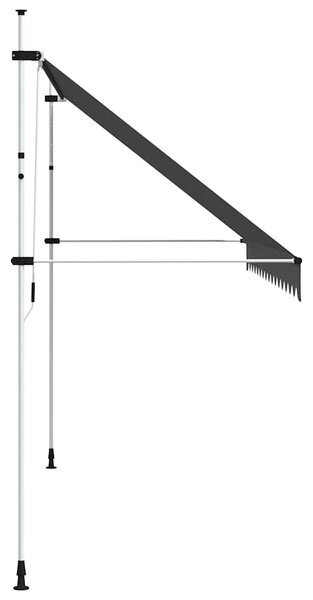 Ručně zatahovací markýza 400 cm antracitová 143692