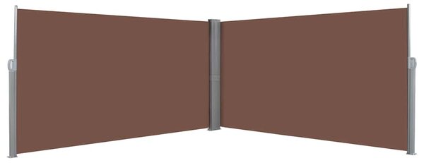 Zatahovací boční markýza / zástěna 160 x 600 cm hnědá 143681
