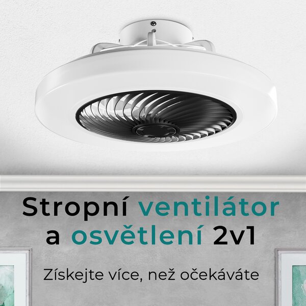 Noaton 12050B Triton, černá, stropní ventilátor se světlem