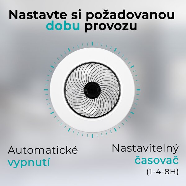 Noaton 12050B Triton, černá, stropní ventilátor se světlem