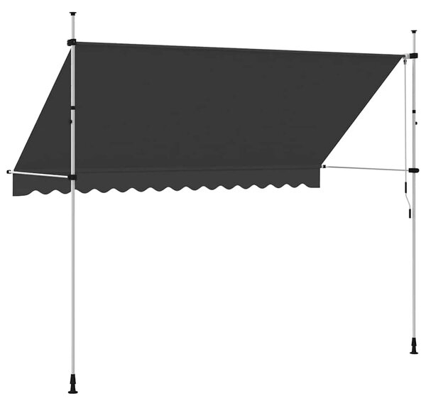 Ručně zatahovací markýza 350 cm antracitová 143691