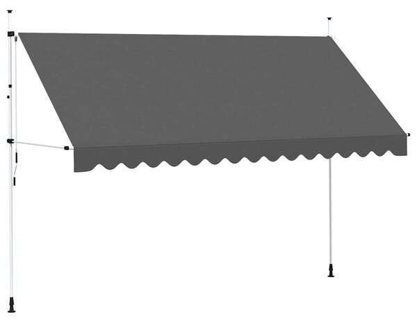 Ručně zatahovací markýza 400 cm antracitová 143692