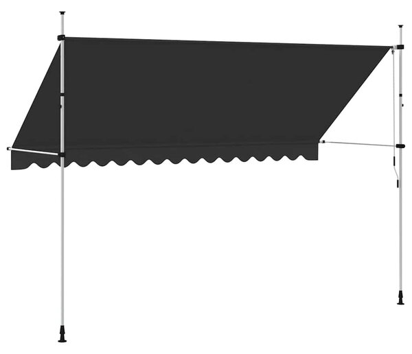 Ručně zatahovací markýza 400 cm antracitová 143692