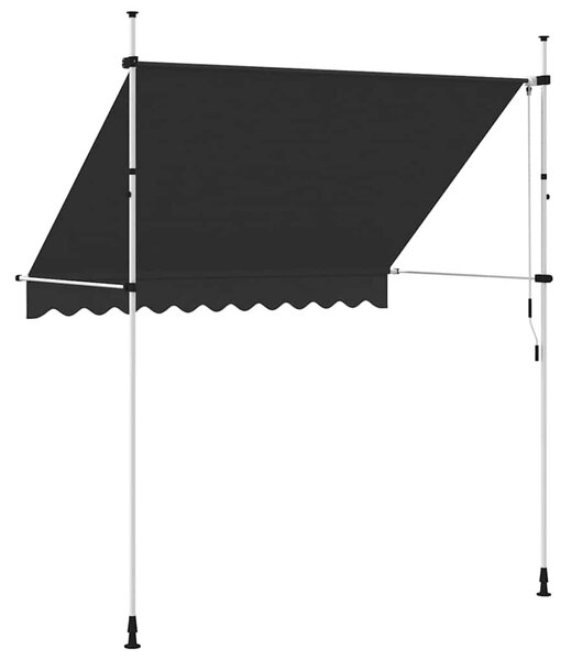 Ručně zatahovací markýza 250 cm antracitová 143689