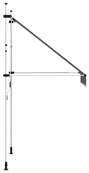 Ručně zatahovací markýza 150 cm antracitová 143687