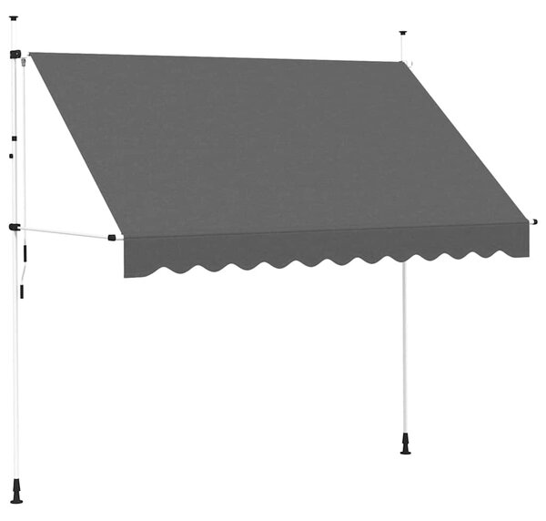 Ručně zatahovací markýza 300 cm antracitová 143690