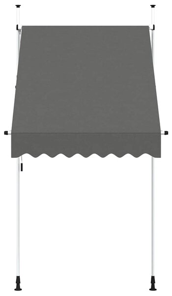 Ručně zatahovací markýza 150 cm antracitová 143687