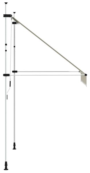 Ručně zatahovací markýza 200 cm krémová 143694
