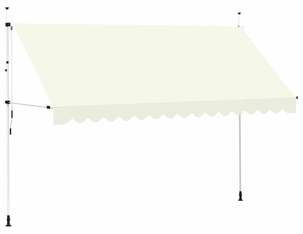 Ručně zatahovací markýza 400 cm krémová 143698