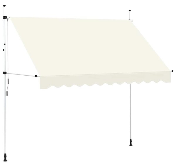 Ručně zatahovací markýza 300 cm krémová 143696