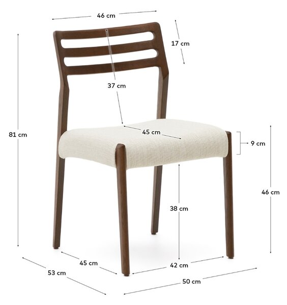 Ořechová jídelní židle Kave Home Cudia