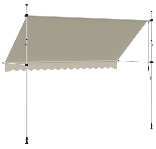 Ručně zatahovací markýza 350 cm krémová 143697
