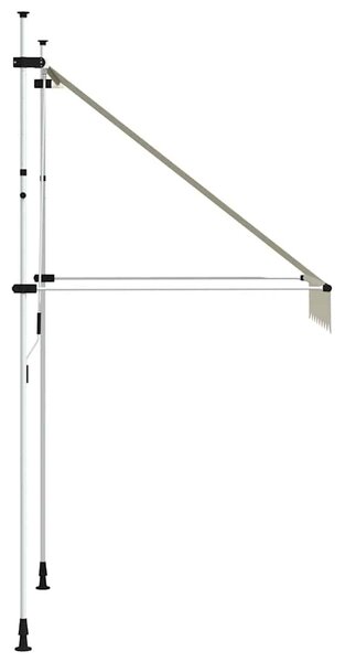 Ručně zatahovací markýza 150 cm krémová 143693