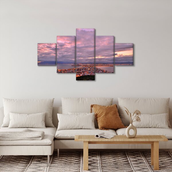 Obraz - Soumrak nad městem (125x70 cm)