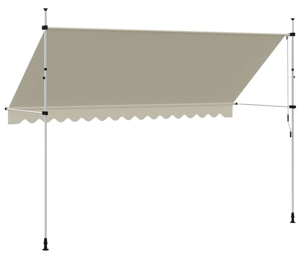 Ručně zatahovací markýza 400 cm krémová 143698