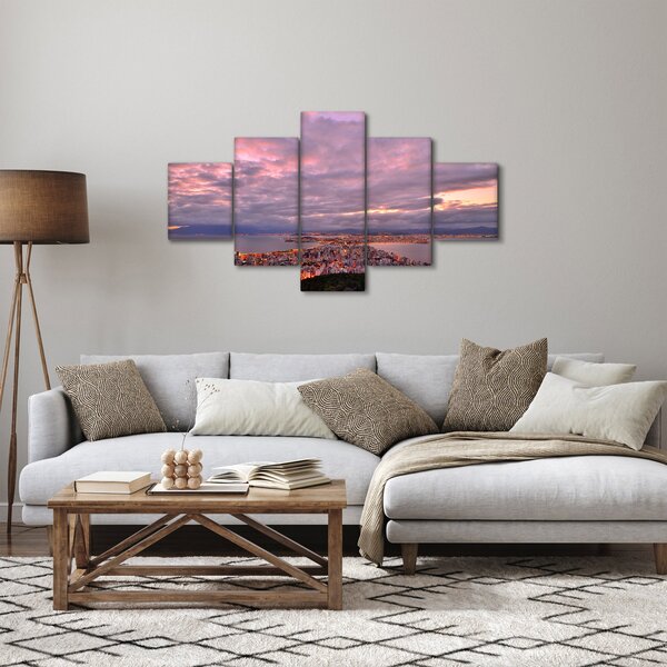Obraz - Soumrak nad městem (125x70 cm)