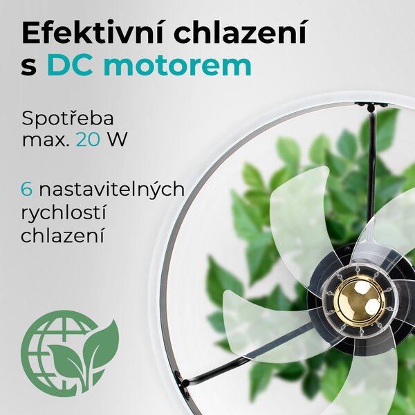 Noaton 16050B Atria, černá, stropní ventilátor se světlem