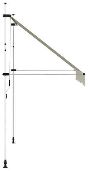 Ručně zatahovací markýza 250 cm krémová 143695