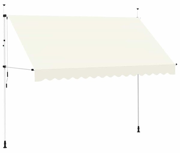 Ručně zatahovací markýza 350 cm krémová 143697