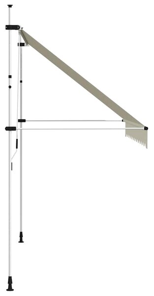 Ručně zatahovací markýza 300 cm krémová 143696