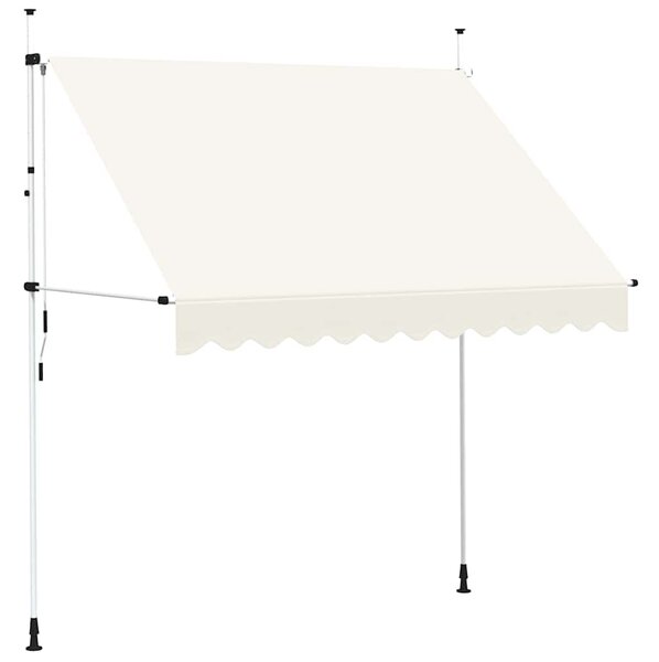 Ručně zatahovací markýza 250 cm krémová 143695