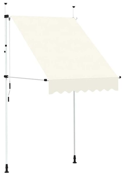 Ručně zatahovací markýza 150 cm krémová 143693