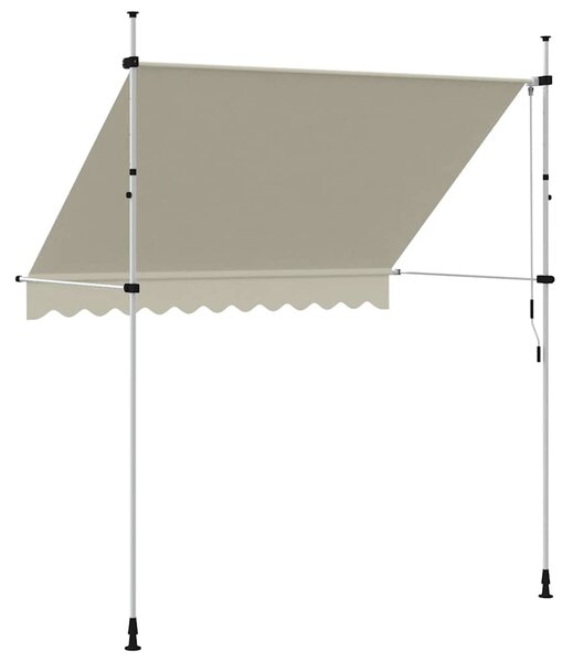 Ručně zatahovací markýza 250 cm krémová 143695