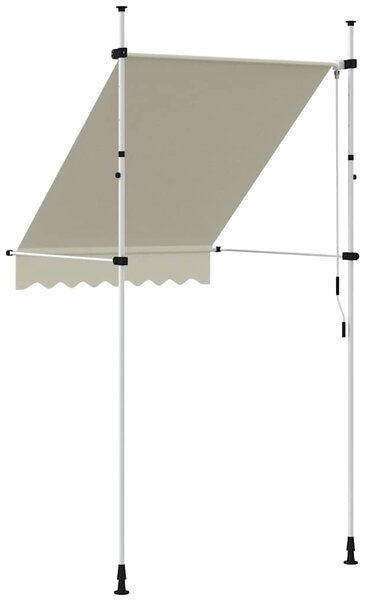 Ručně zatahovací markýza 150 cm krémová 143693