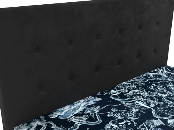 Manželská postel Zodiac s čelem s knoflíky a úložným prostorem - 180 x 200 cm, Bez navýšení, Molitanová 12 cm