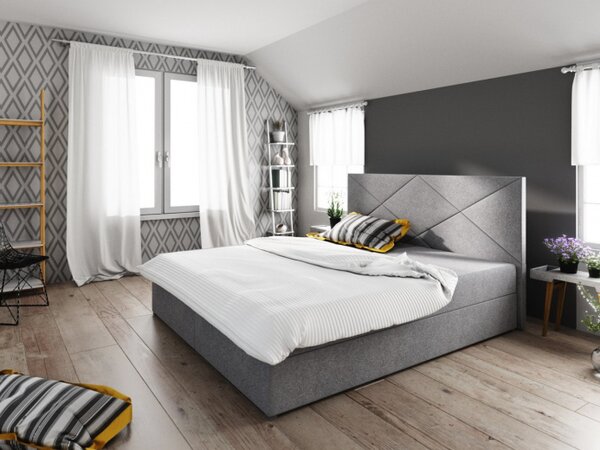 Moderní postel s úložným prostorem 180x200 STIG 4 - šedá