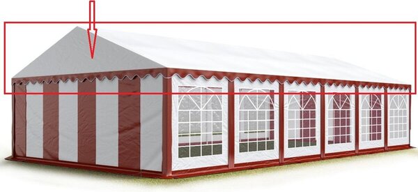 PVC Střešní plachta 6x12m barva Zeleno-bílá