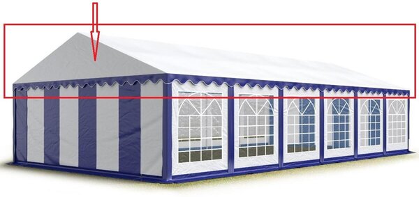 PVC Střešní plachta 6x12m barva Zeleno-bílá