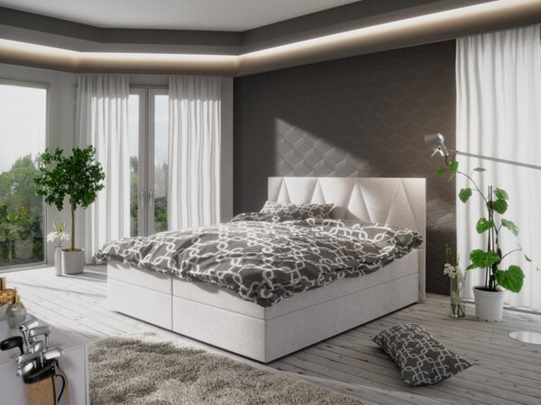Moderní postel s úložným prostorem 180x200 STIG 3 - béžová