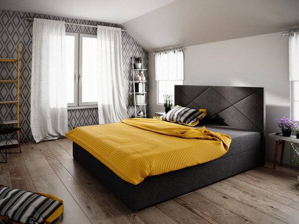 Moderní postel s úložným prostorem 180x200 STIG 4 - antracit