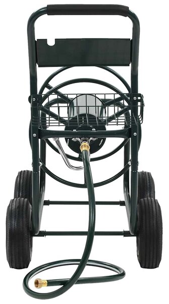 Vozík na zahradní hadici s navijákem 1/2'' zelený 75 m ocel 143777