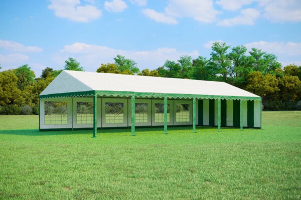 Párty stan 6x12 m STANDARD - ohnivzdorný barva Červeno-bílá