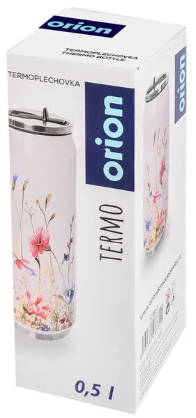 Termoska-plechovka 0,5 l, nerez, kvítí ORION 124832