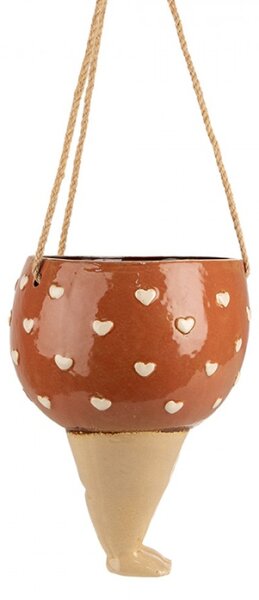Závěsný keramický květináč žena v plavkách Swimming Pool – 17x15x20 cm