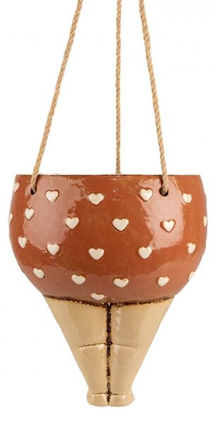 Závěsný keramický květináč žena v plavkách Swimming Pool – 17x15x20 cm