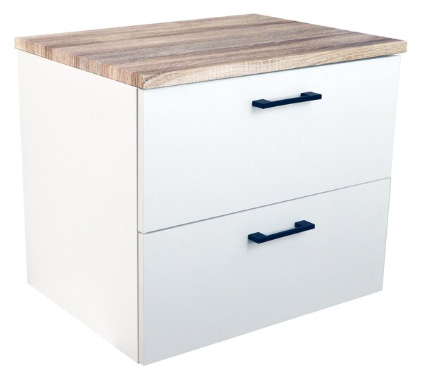 Comodo Koupelnová skříňka pod deskové umyvadlo Agria NEW W 60-HD - bílá/dub sonoma