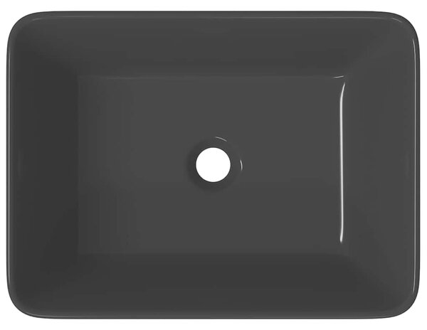 Umyvadlo černé 40 x 30 x 13 cm keramika 143920