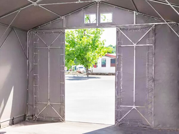 Mobilní skladová hala 6x8m PVC 720HD Professional barva Šedá