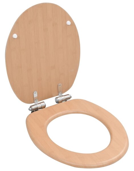 WC sedátko s funkcí pomalého sklápění MDF motiv bambusu 143926