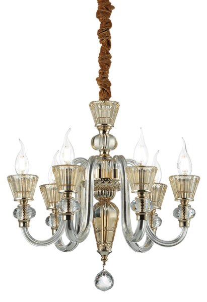 Závěsné svítidlo / Luster Ideal lux 140605 STRAUSS SP6 6xE14 40W jantar