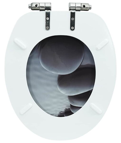 WC sedátko s funkcí pomalého sklápění MDF motiv kamenů 143928
