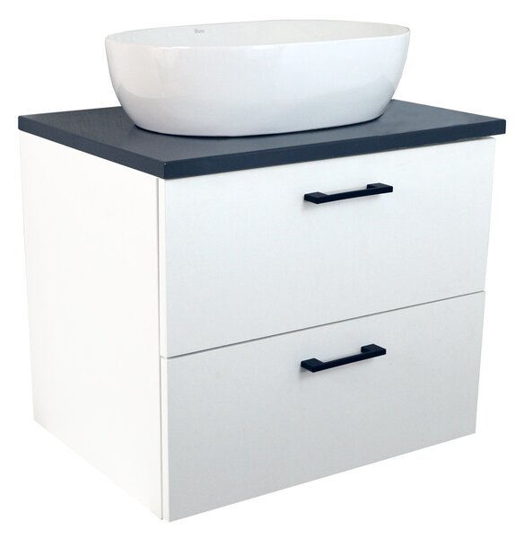 Comodo Koupelnová skříňka pod deskové umyvadlo Agria NEW W 60-HD - bílá/antracit