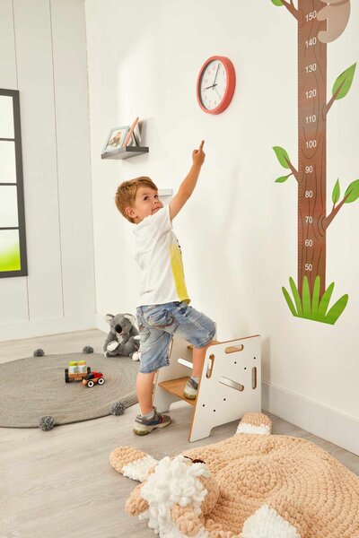 Dětské schůdky Steppy (bílá + naturální). Akce -22%