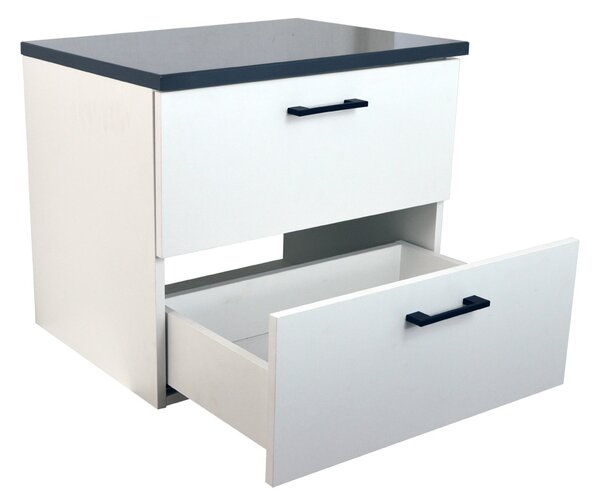 Comodo Koupelnová skříňka pod deskové umyvadlo Agria NEW W 60-HD - bílá/antracit