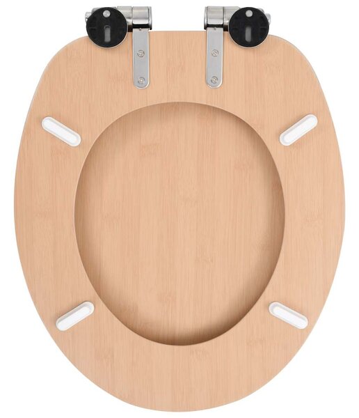 WC sedátko s funkcí pomalého sklápění MDF motiv bambusu 143926