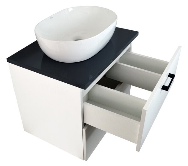 Comodo Koupelnová skříňka pod deskové umyvadlo Agria NEW W 60-HD - bílá/antracit